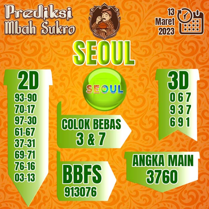 PREDIKSI MBAH SUKRO SEOUL