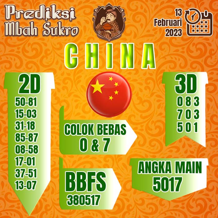 PREDIKSI MBAH SUKRO CHINA