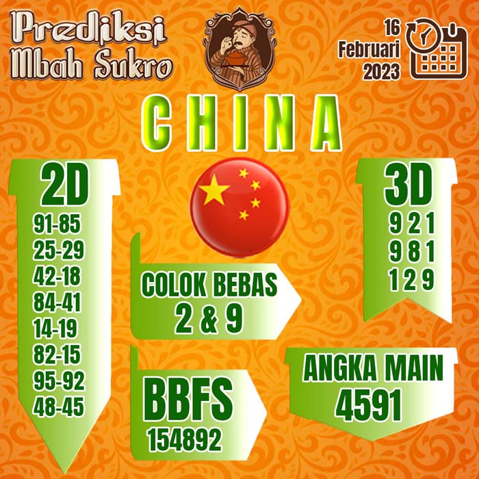PREDIKSI MBAH SUKRO CHINA