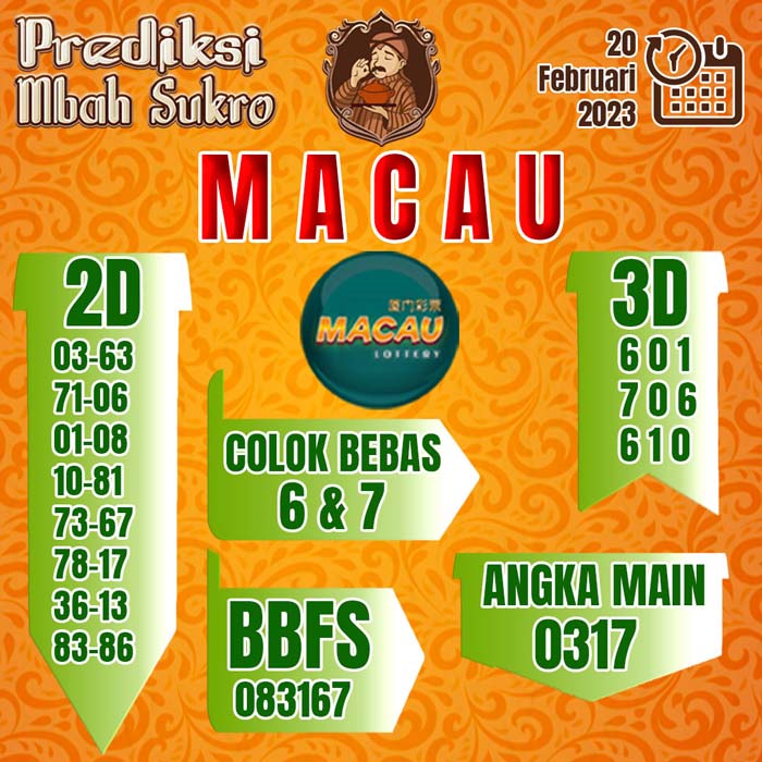 PREDIKSI MBAH SUKRO MACAU