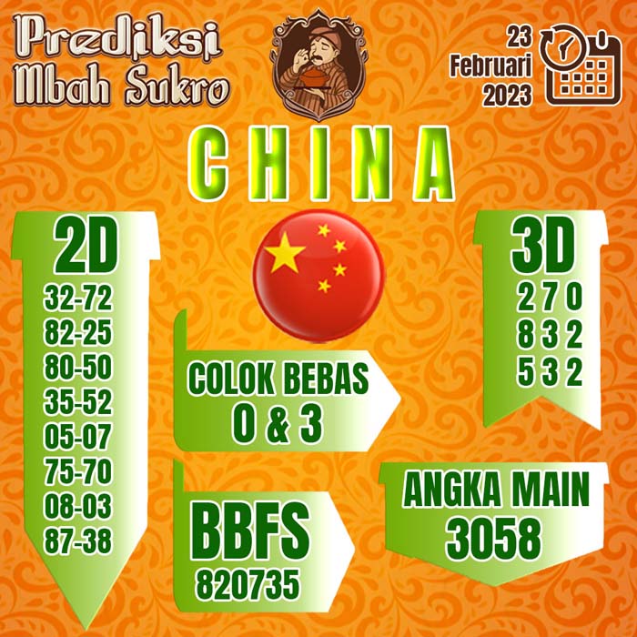 PREDIKSI MBAH SUKRO CHINA
