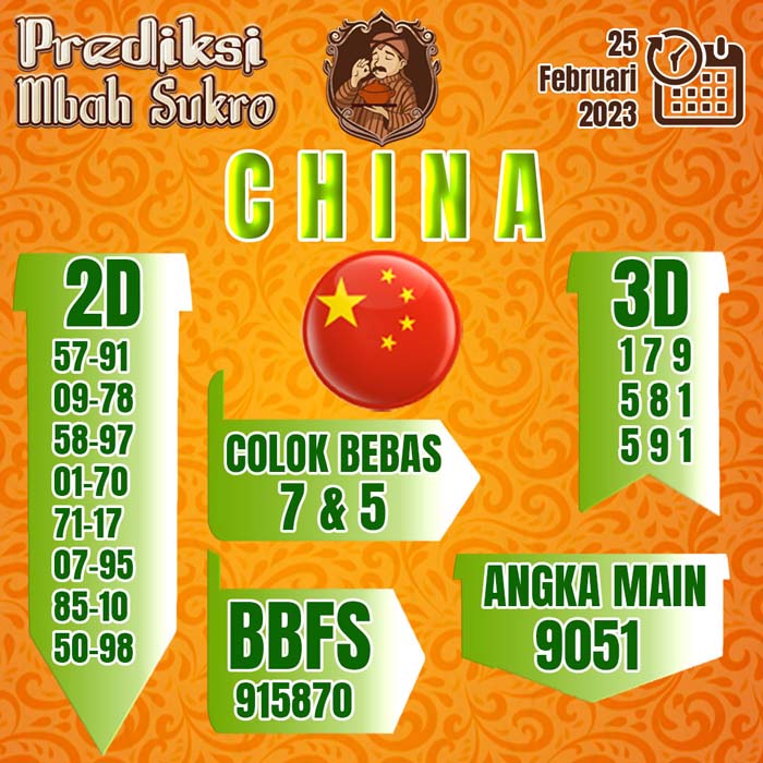 PREDIKSI MBAH SUKRO CHINA