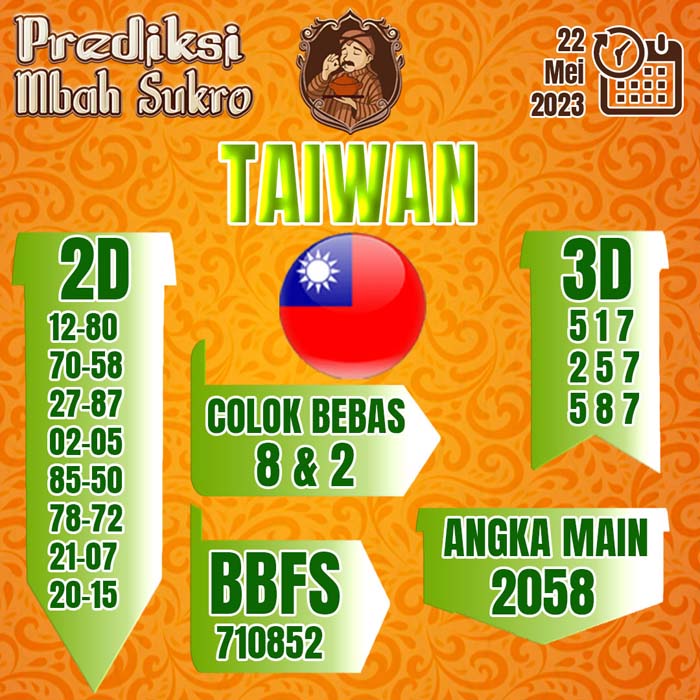 PREDIKSI MBAH SUKRO TAIWAN