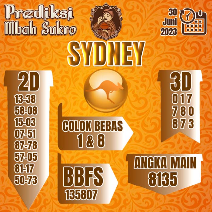 PREDIKSI MBAH SUKRO SYDNEY