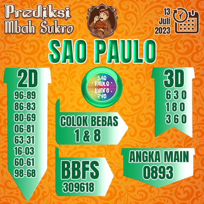 PREDIKSI MBAH SUKRO SAO PAULO