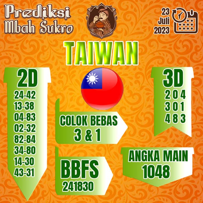 PREDIKSI MBAH SUKRO TAIWAN
